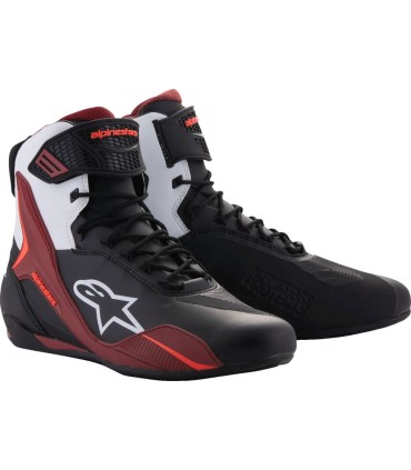 SHOES FASTER-4 BK/WH/DK RD 9.5