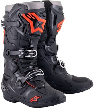 BOOT TECH 10 BLACK/RED FL 7