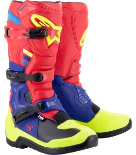BOOT TECH3 RD/BL/ YL FL 13