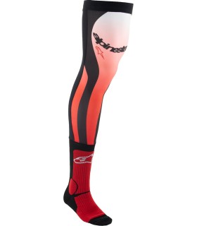 SOCK KNEE BRACE RED/WT LX