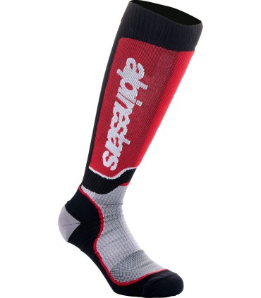 SOCK MX PLUS BLK/RED/GY M