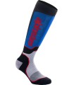SOCK MX PLUS BLK/WHT/BL L