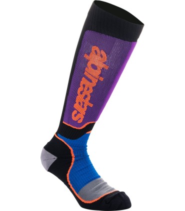 SOCK MX PLUS BLK/PUR/BL S