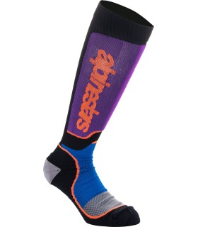 SOCK MX PLUS BLK/PUR/BL M