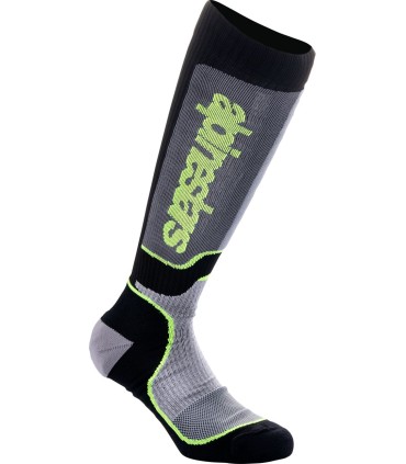 SOCK YTH MX+ BLK/GY/YLW