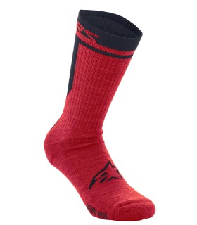 SOCKS MERINO 24 RED/BLACK M
