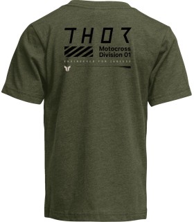 TEE YTH STAMP OLIVE SM