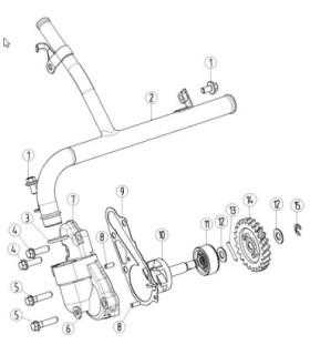 "item  10 Combinaison de turbine de pompe de refroidissement Turbine"