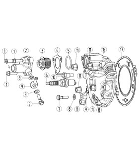 "item  9 Raccord de tube refroidissement carburateur"