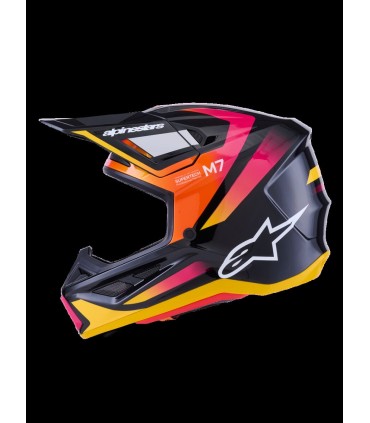 HELMET SM7 RISE BLK/YL/PINK 2X