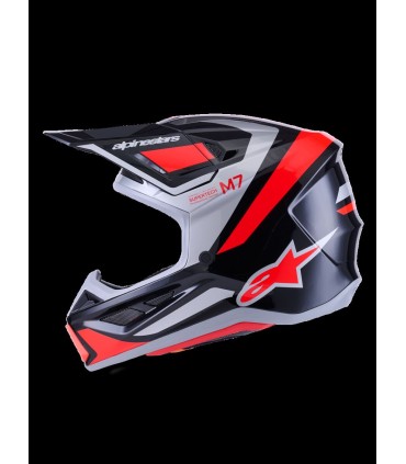 HELMET SM7 RISE BLK/RD/SILV M