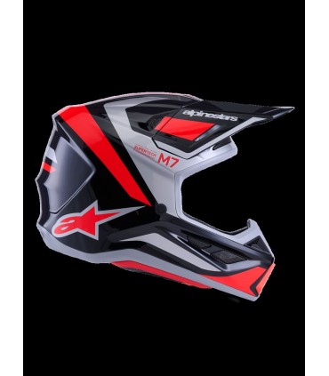 HELMET SM7 RISE BLK/RD/SILV L