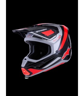 HELMET SM7 RISE BLK/RD/SILV XL
