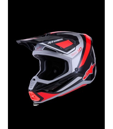 HELMET SM7 RISE BLK/RD/SILV 2X