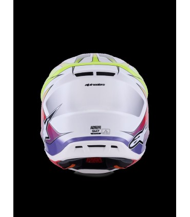 HELMET SM7 FUSE WHT/YL/PU XS