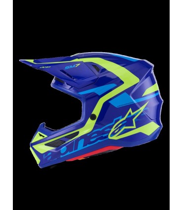 HELMET SM7 DEED BLUE/YEL XL