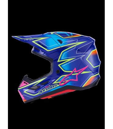 HELMET SM7 CAST BLU/YL/PINK L