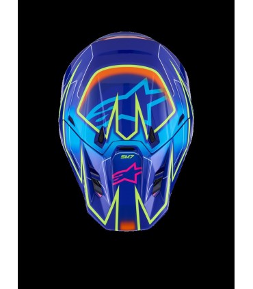 HELMET SM7 CAST BLU/YL/PINK 2X