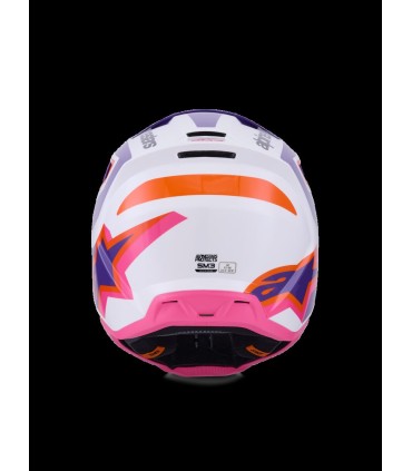 HELMET SM3 HEAT WHT/PU/PINK 2X