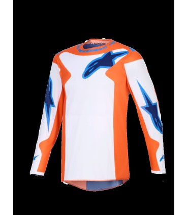 JERSEY FLUID GRID ORAN/BLUE 2X