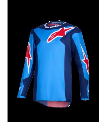 JERSEY FLUID GRID BLUE/RED M
