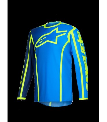 JERSEY FLUID APEX BLUE/YEL XL