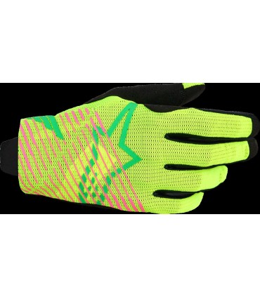 GLOVES RADAR PRO GRN/YELL/PNK 