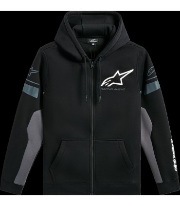 HOODIE ZIP ESEMEX BLACK/CHARCO