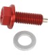 DRAIN PLUG MAGNETIC RED