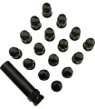 BROCHE SILENCIEUSE 3/8 NOIRE, 16PK