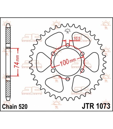 SPROCKET REAR 46T 520
