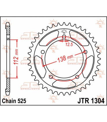 SPROCKET REAR 44T 525