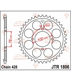 SPROCKET REAR 56T 428