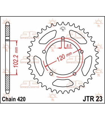 SPROCKET REAR 47T 420