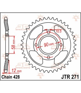 SPROCKET REAR 50T 428