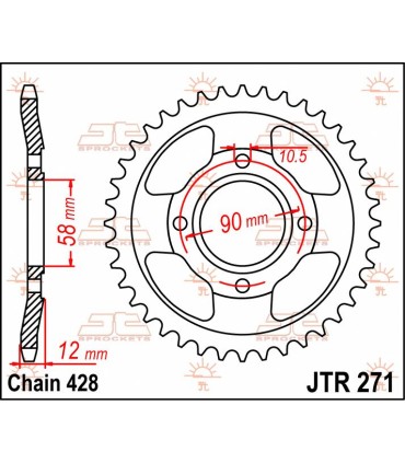 SPROCKET REAR 50T 428