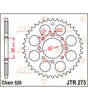 SPROCKET REAR 41T 520