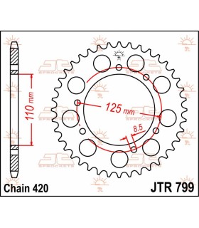 SPROCKET REAR 50T 420