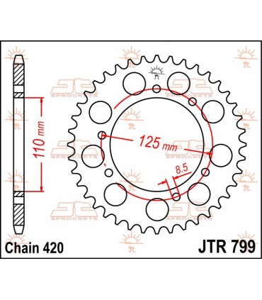 SPROCKET REAR 50T 420