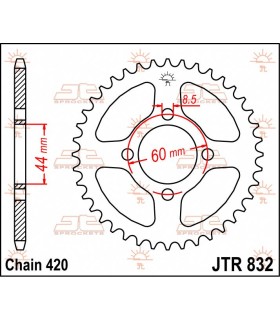 SPROCKET REAR 52T 420