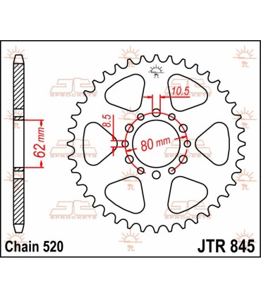 SPROCKET REAR 40T 520