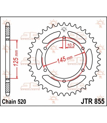 SPROCKET REAR 45T 520