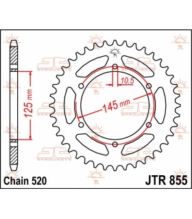 SPROCKET REAR 46T 520