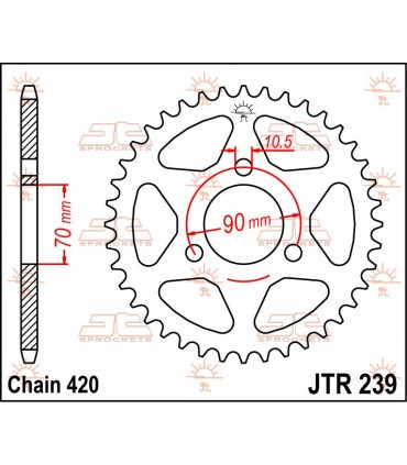 SPROCKET REAR 36T 420