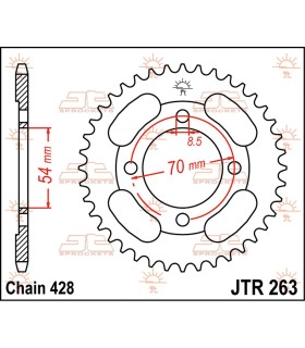 SPROCKET REAR 36T 428