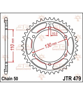 SPROCKET REAR 38T 530