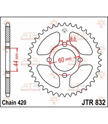 SPROCKET REAR 38T 420