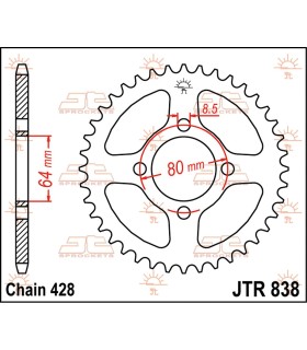 SPROCKET REAR 38T 428