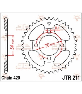 SPROCKET REAR 39T 420