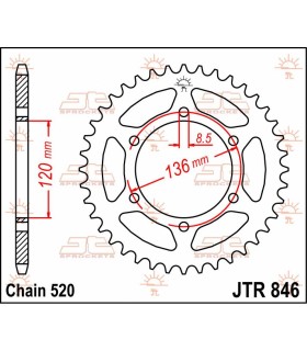 SPROCKET REAR 39T 520
